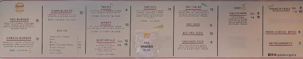 Yas! Burger BP GAS STATION Menu image 1